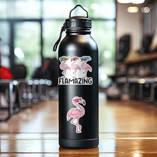 Pack 9 Pcs Flamingo Sticker for Cars Vehicles Trucks Laptops Window Helmets Funny Sayings Bumper Stickers Waterproof Removable Vinyl Wall Decals Car Exterior Laptop Accessories