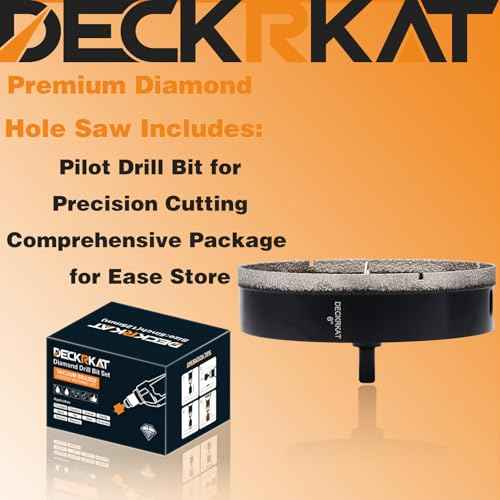 6 inch Diamond Hole-Saw Bits with Pilot Drill Bit -6" Diamond Tipped Tile Hole Saws with Guiding Bit Accurate Drilling for Porcelain Tile Ceramic Pottery Granite Stone Glass Bottles 152mm.