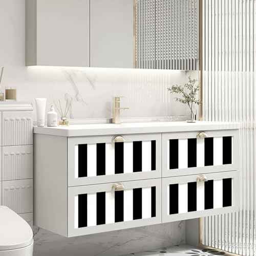 Amiya Wallpaper Peel and Stick Black and White Striped Wallpaper 17.3'' x 120''Geometric Removable Contact Paper Modern Self Adhesive Easy to Clean DIY Vinyl Home Decoration Roll