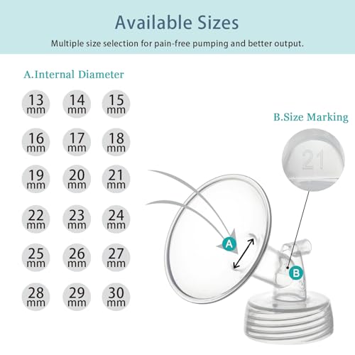 Momstouch 16mm Flange and Duckbill Valve Compatible with Spectra S1 S2 9 Plus Breastpump Replacement to Spectra Pump Parts, Not Original, Replace Accessories.