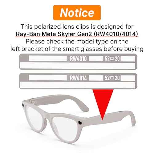 4Pcs Polarized Clip-on for Ray-Ban Meta Skyler & Gen 2 (RW4010/RW4014 52-20), Grey Frame Discoloration Clips for RayBan Skyler Protect Your Eyes, Cool and Fashion (Silver, Grey, Brown, Green)