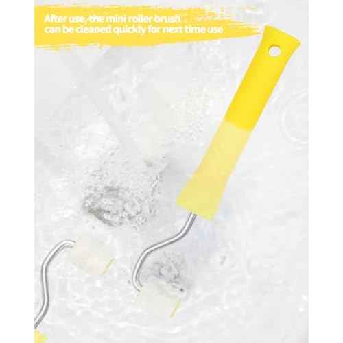 2 Pcs Foam Paint Roller Mini Paint Rollers for Touch up Trim Edge or Corner Extra Small Paint Wool Brushes Tiny Painting Tool for Professional Painting Results 1 Inch Roller