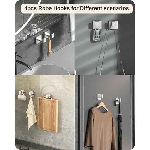 Square Bathroom Hardware Set, Bathroom Accessories Set10 Pieces Includs 16 inch Towel bar, Square Towel Ring, Toilet Paper Holder, Towel Hook (Brushed Nickel-10PCS-16Inch)