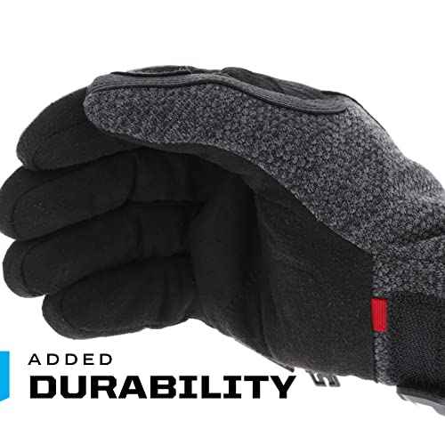 Mechanix Wear: ColdWork Original Winter Work Gloves with Secure Fit, Equipped with 40g 3M Thinsulate, Wind + Water Resistant, Touch Capable Winter Gloves, For Mild cold weather (Black/Gray, Large)