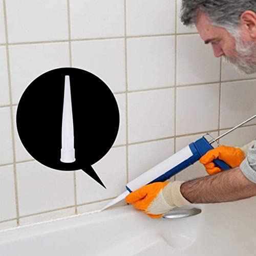 40pcs Plastic Caulking Gun extender Caulk Nozzle Tip Tool for Sausage Caulking Gun, Caulk Nozzles Applicator, Easy To Use, White
