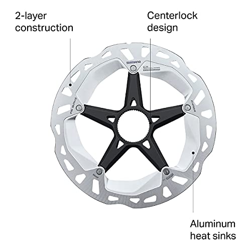 Shimano Deore XT RT-MT800-S Disc Brake Rotor with External Lockring - 160mm, Center Lock, Silver/Black