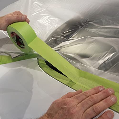 3M 401+ 0.25" x 60yd High Performance Masking Tape - 0.25" x 60 Yards Roll, Crepe Paper, Green