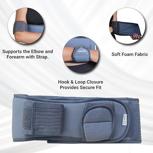 Wonder Care Shoulder Immobilizer Arm Sling Elastic Brace for Clavicle Collar Bone Dislocation Subluxation Shoulder stabilizer Compression Brace After Rotator Cuff Surgery(38"-52")