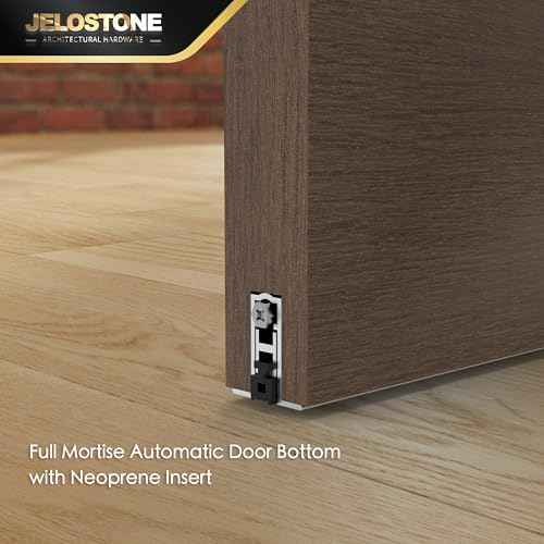 Commercial Automatic Door Bottom, Mill Finish, 9/16" W x 36" L x 1-3/8"H, Aluminum Automatic Door Bottom, Full Mortise with Neoprene Insert, JS-4111RL