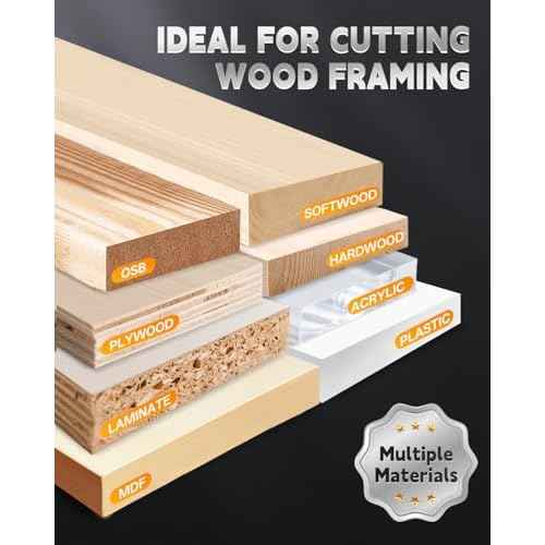 COMOWARE 7-1/4¡° Circular Saw Blade, 140T Table Saw Blade, 5/8" Arbor, ATB Circular Saw Blade, Anti-Vibration, Teflon Anti-Stick, Miter Saws Blades for Wood, Laminate, Plywood & Hardwoods