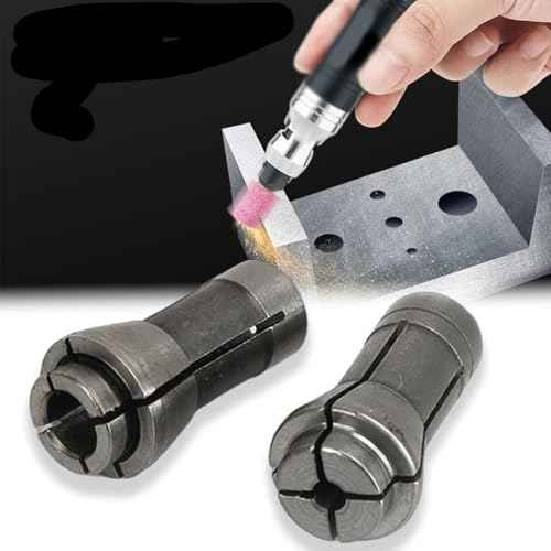 6 Pack Die Grinder Collet, Grinding Machine Clamping Collet Adapter 1/4" and 1/8" Arbors Shanks, 3 Pack 3mm and 3 Pack 6mm Grinding Machine Clamp