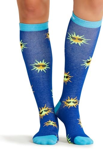 Cherokee Women's 10-15mmHg Compression Socks â Fun Print Knee Highs with Light Support, Soft Feel - PRINTSUPPORT