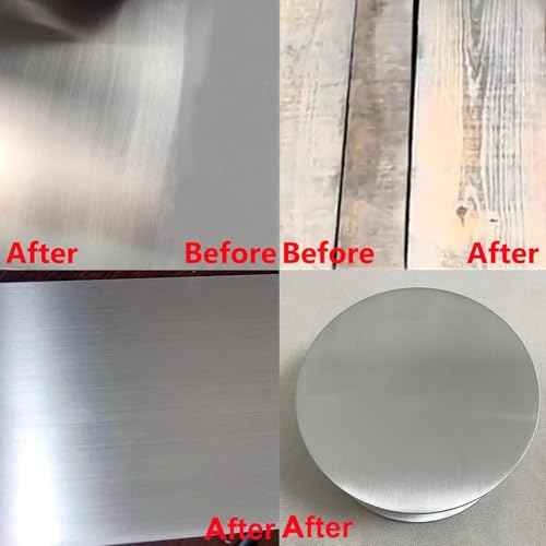4.5" x 4" Abrasive Drawing Drum, 3/4" Quad Keyway Burnishing Wheel for Hand held Polishing Machine 40 Grit Sanding Drum Surface Conditioning Tool (Pack of 2)
