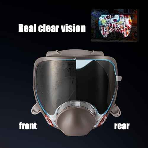 Frienda 100 Pcs Peel off Lens Cover Shield Respirator Mask Protective Cover Compatible with 6885, 6000, 6700, 6800, 6900 Series
