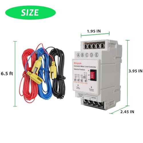 Automatic Water Level Controller AC 110V Liquid Level Sensor Detector Pump Float Switch Control Relay with 6.5ft Detector GL-1