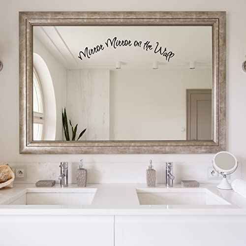 Mirror Mirror on The Wall Decal Quote Vinyl Lettering Girls Room Wall Stickers Beauty Wall Stickers Quotes