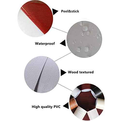 Dark Yellow Wood Grain Peel Stick Film Wallpaper Countertop Paper Vinyl Funitures Dresser Drawer Stickers,15.8inch by 79inch