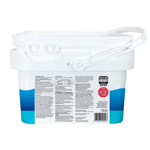 HTH 42052 Swimming Pool Care 3" Chlorine Tabs Advanced, Swimming Pool Chlorinating Sanitizer, 5lb