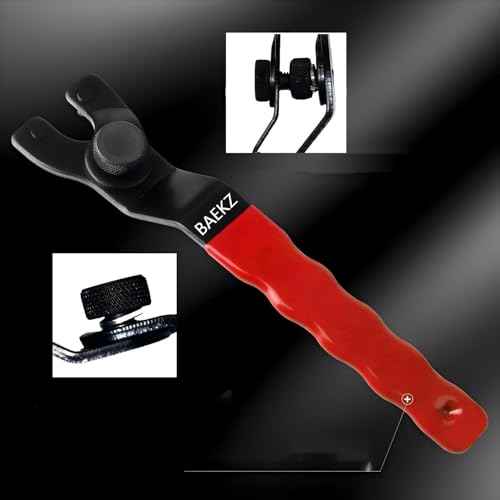 BAEKZ Adjustable grinding wrench, pin wrench for angle grinder and polishing machine (1, red)