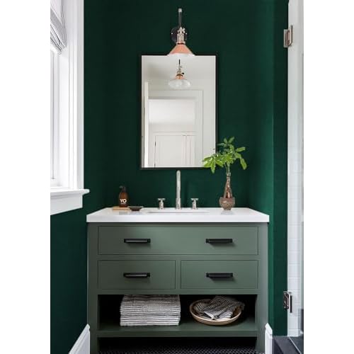 Dark Green Peel and Stick Wallpaper Dark Green Contact Paper 15.7inch¡¿118.1inch Solid Green Wallpaper Self Adhesive Decorative Wall Paper Removable Waterproof Vinyl Wallpapers for Furniture