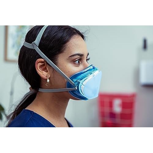 Shield, Blue, Compatible with Envo Mask N95 Respirator, Protective & Lightweight Physical Barrier, Clip Fastener, Standard, Sleepnet (70003-01)
