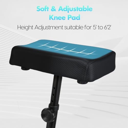 Knee Scooter,Economical Foldable Steerable Knee Walker,for Adults Foot Surgery,Injured Ankle Recovery Scoote(Yellow-Shock-Absorbing Design)
