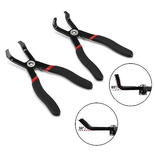 AIRTOON 3-Piece Push Pin Removal Tool Set, Panel Clip Pliers, 30 & 80 Push Pin Pliers, Easily Removes Plastic Fasteners, Rivets and Car Door Panel Trim Clip