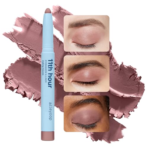 ALLEYOOP 11th Hour Cream Eyeshadow Stick, Making Mauves (Matte) - Compact Eye Makeup & Liner with Natural Cream to Powder Finish - Easy to Blend Eye Shadow Highlighter, Waterproof & Smudge-Proof
