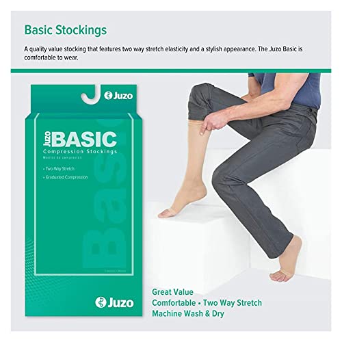 Juzo Basic 4411ag 20-30mmhg Thigh-High Open Toe Compression Stocking,Beige,4 (IV) Regular