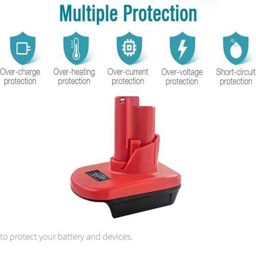 MIL18M12 Battery Adapter for Milwaukee M-18 to M-12, Adapter Converter for Milwaukee 18V Battery to 12V Power Tools (1 Pack)