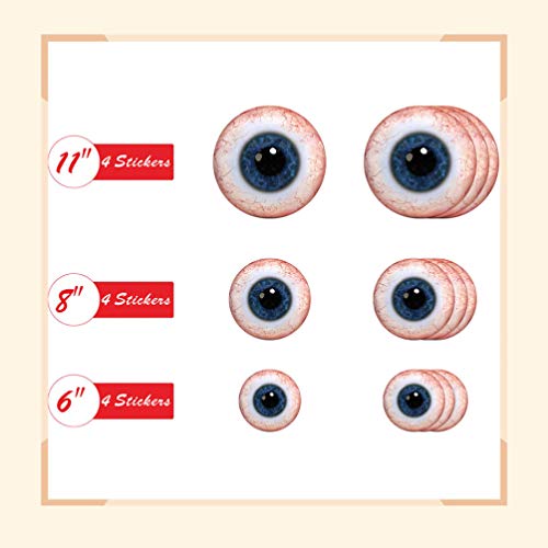 Wall Stickers Murals, Halloween Sticker with Eyeballl Wall Paste Anti-Slip Wall Sticker Decorative Wall Decals 12pcs