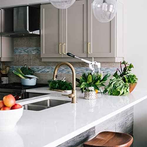 Abyssaly White Contact Ppaper 15.7¡° X 118¡± Glossy Vinyl Film Removable Self-Adhesive Peel and Stick Wallpaper Decorate Paintable Wallpaper Kitchen Cabinet Furniture Countertop Shelf Paper