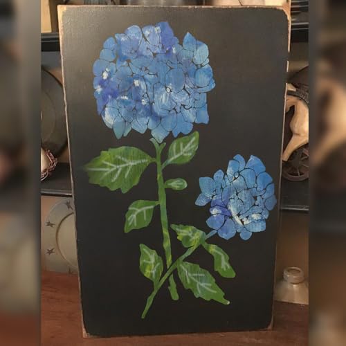 Hydrangea Stencil - Flower Stencils for Painting on Wood, Paper, Fabric, Wall, Furniture - Stencils for Crafts Reusable for Art, Cards, Journaling & Pattern Template - Floral Stencil (6x8 inch)