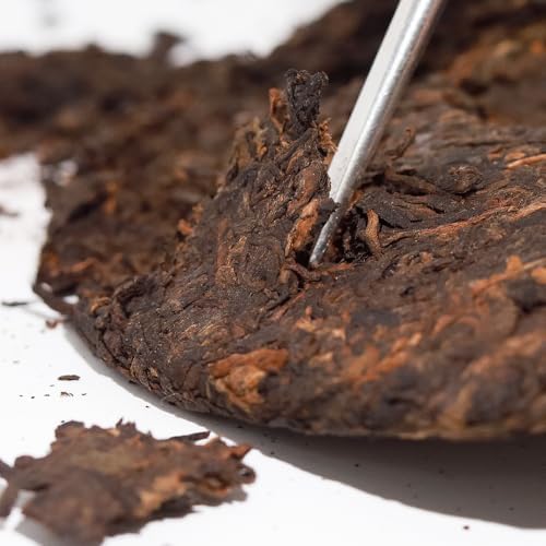 LWXLJMJZC-2013yr Yi Wu Ripe Puerh Tea Cake -150(Cups) Shu Puer Tea - Aged Fermented Cook Pu erh -Black Pu'erh -Yunnan Chinese Pu er Cake - 357g/12.6oz