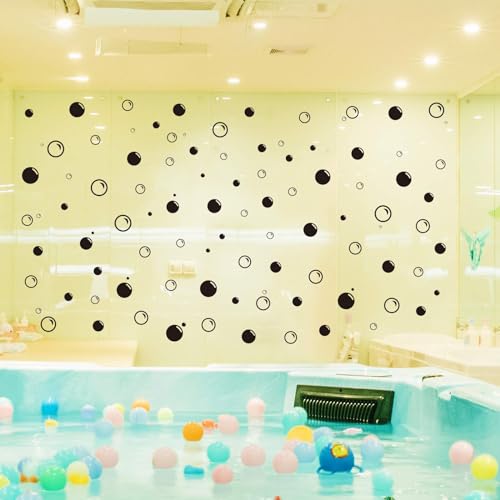 Lnrkai Bubble Wall Decals - 100Pcs Vinyl Stickers with Quotes for Bathroom, Bedroom & Living Room Decor