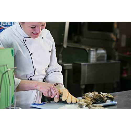 San Jamar 1000 Rubber Oyster Shucking Glove with Cotton Lining (Pack of 2),Yellow