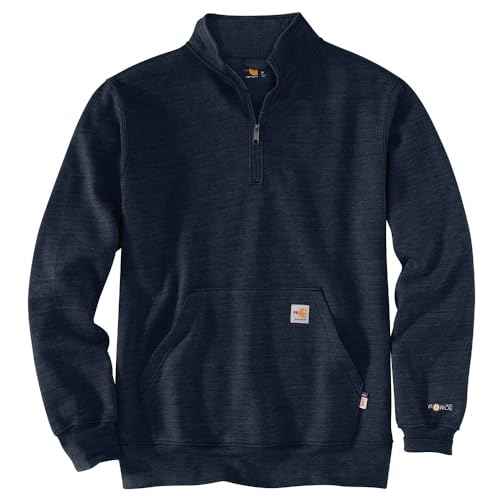 Carhartt Men's Flame-Resistant Force Loose Fit Midweight Mock Neck Sweatshirt