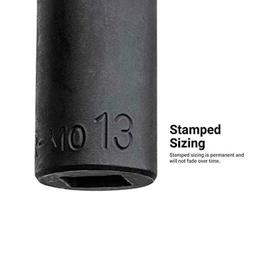 Capri Tools 3/8 in. Drive 10 mm Semi-Deep Impact Socket