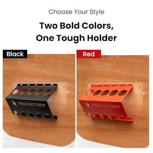 Tradetidy Silicone Caulk/Adhesive Holder, Red ? Tough, Durable Finish, Rugged All-Steel Construction ? caulk tube holder for Vans, Garages, Workshops ? Rounded Safety Edges, 12.2"x 7.87"x 4.33" inches