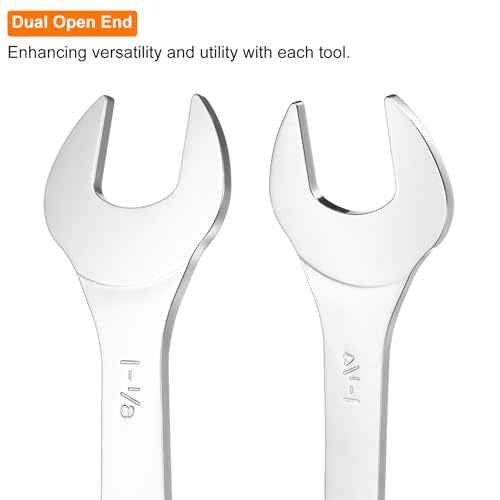 HARFINGTON Thin Open End Wrenches SAE, 1 1/8x1 1/4 Inches, Slim Wrench Tool for Tight Spaces Repair