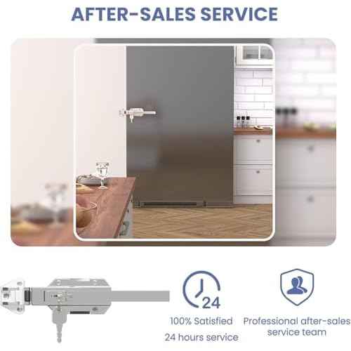 Walk-in Cooler Door Handle, Heavy-Duty Latch Set with Interior Release, Offset -1/8 in to 1/4 in(Flush) and 5.9" Solid Metal Interior Release Handle, Closer Complete Kit for Freezer Rooms, Silver