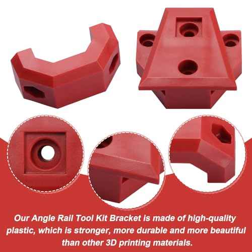 Tool Pouch Mounts (2 Pcs) Fits for Packout Corner Tool Boxes Rail System, Compatible with ToughBuilt ClipTech, Red