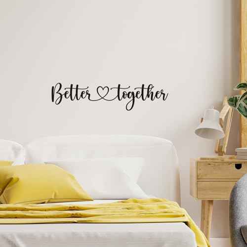Better Together Vinyl Wall Decal Inspirational Quotes Bedroom Wall Art Decals Home Decor