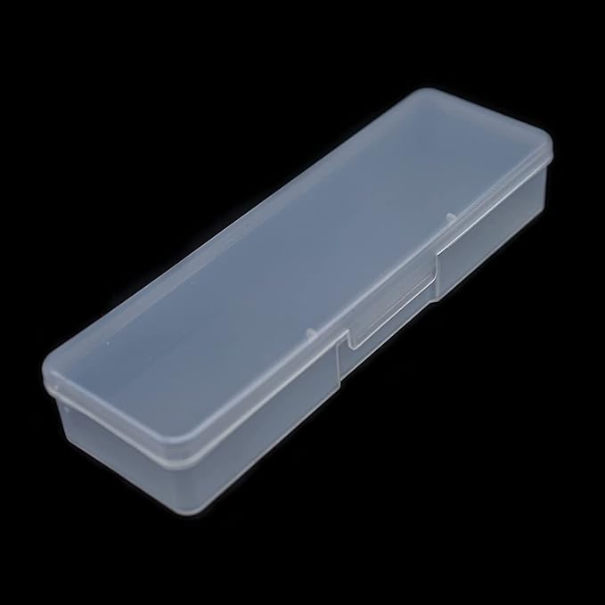 4 Pieces Plastic Storage Personal Box for Nail, Nail Implement Storage Box Organizer Case Manicure Tool Box for Nail Pedicure Supply Tools (clear)