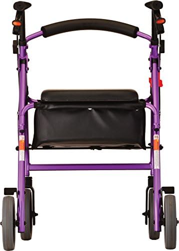 NOVA Medical Products Zoom Rollator Walker with 22" Seat Height, Purple