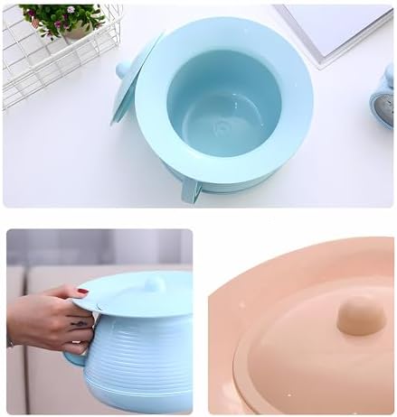 Chamber Pot Bedpan Urinal Bottle Urine Pots Potty Pee Bucket Bedside Urinal with Lids to Prevent Odors, Suitable for Kids, Women and Men (Pink)
