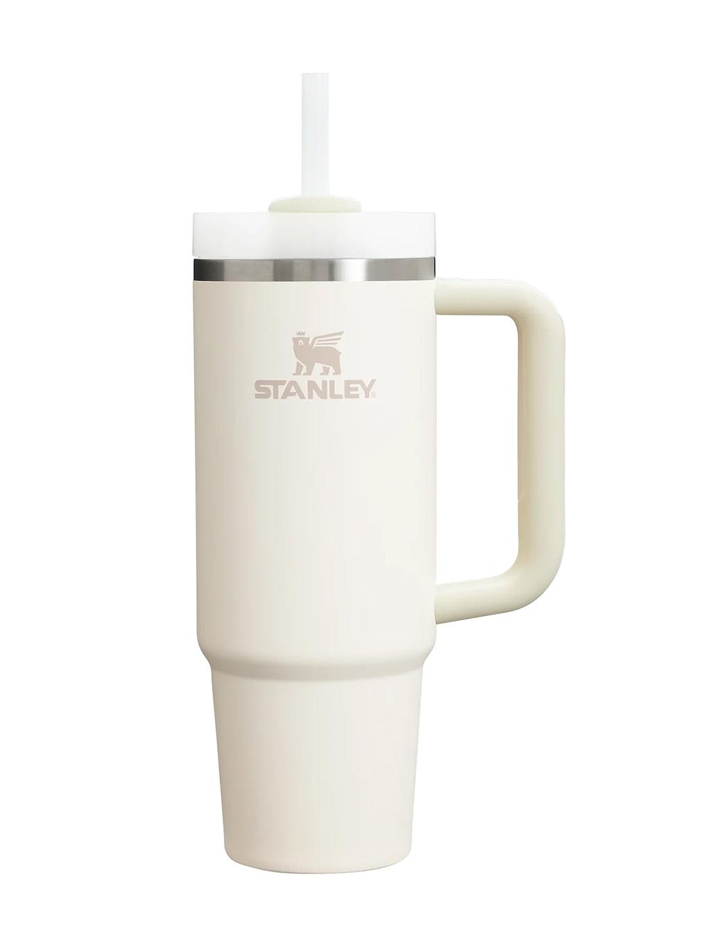 Stanley Quencher H2.0 FlowState Tumbler – Cream Insulated Travel Mug with Handle & Straw