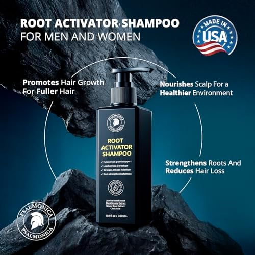 Root Activator Shampoo for Men: Made In USA - Hair Growth Shampoo for Hair Loss and Thinning Hair - Hair Loss RegrowthTreatments for Women Men (Refreshing Scent)