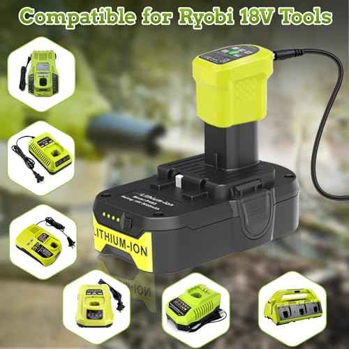 Replacement Ryobi 18v Battery 3.0Ah P103 Compatible with Ryobi 18v Chargers Rapid Charging P119 Combo Fits for 18 Volt Tools P100 P102 P104 P105 P107 P108 P109 P190 (2 Battery+1 Charger)