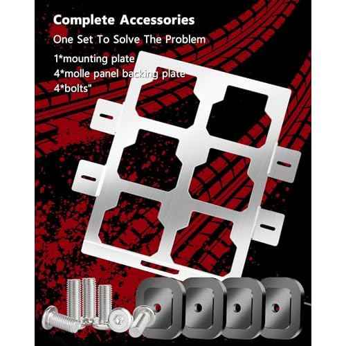 Mounting Plate Compatible with Mil.WaukeeãÀ Packout Boxes, Stainless Steel, 50 Lbs, for Tool Storage and Organization System (Half Plate)